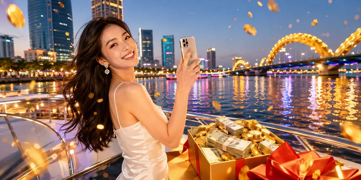 Người dùng tại Đà Nẵng trải nghiệm nền tảng d80 trên điện thoại di động trong không khí lễ hội sôi động