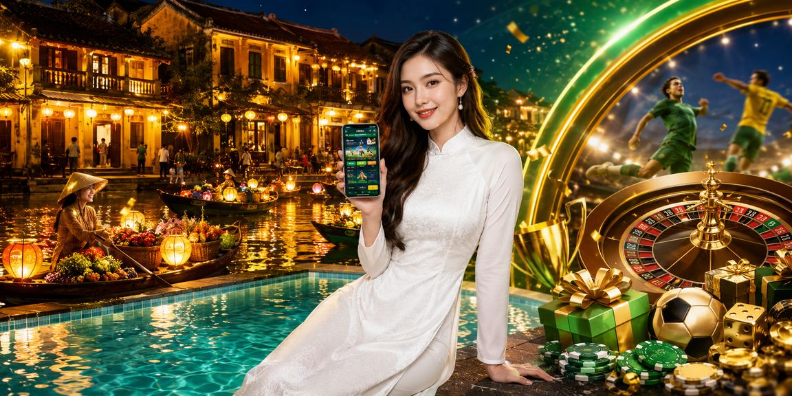 Người chơi Việt Nam trải nghiệm casino trực tuyến và theo dõi bảng thưởng trên màn hình lớn với giao diện hiện đại