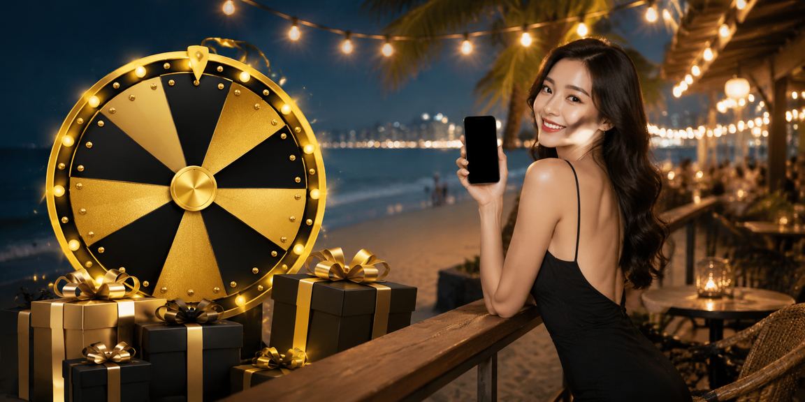Người chơi tại Vũng Tàu kiểm tra kết quả cược và số dư tài khoản trên điện thoại bên bờ biển